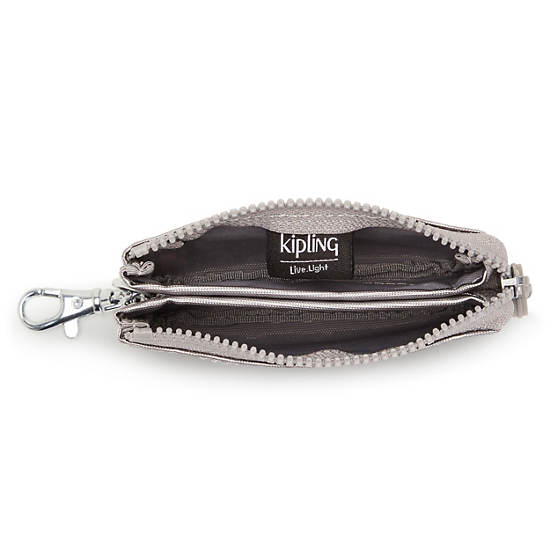 Sacs Kipling Creativity Mini Metallic Pouch Keychain Argent | FR 1114WN